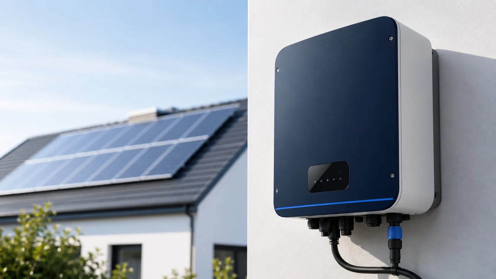 Schéma simplifié d'une installation photovoltaïque raccordée au tableau électrique, avec mention du cadre RGIE et RESCert